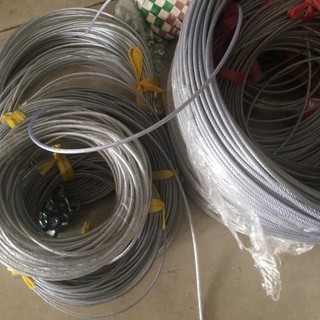 Dây cáp lụa bọc nhựa phi 3-4-5-6mm ( tính theo mét ) - Cáp Thép Thái Bình