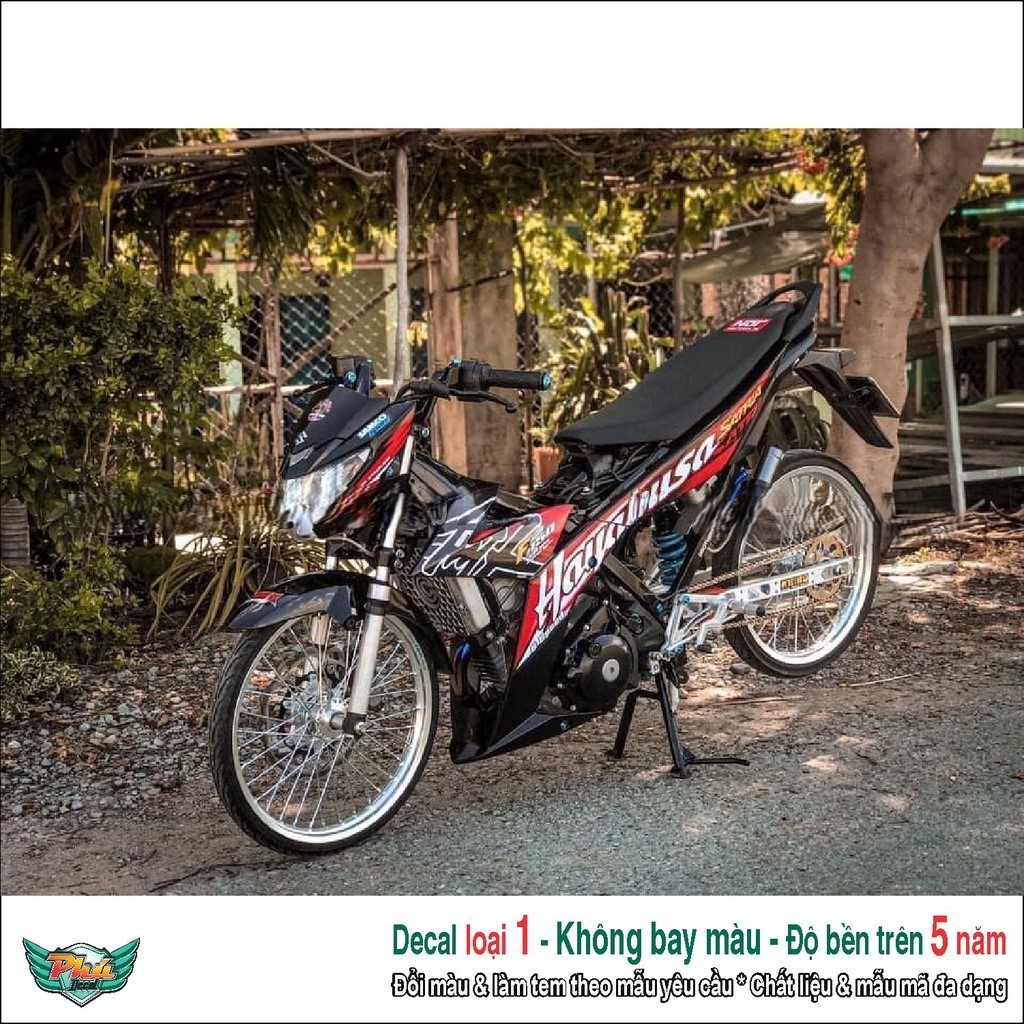 Tem rời satria hayabusa đỏ đen (2)