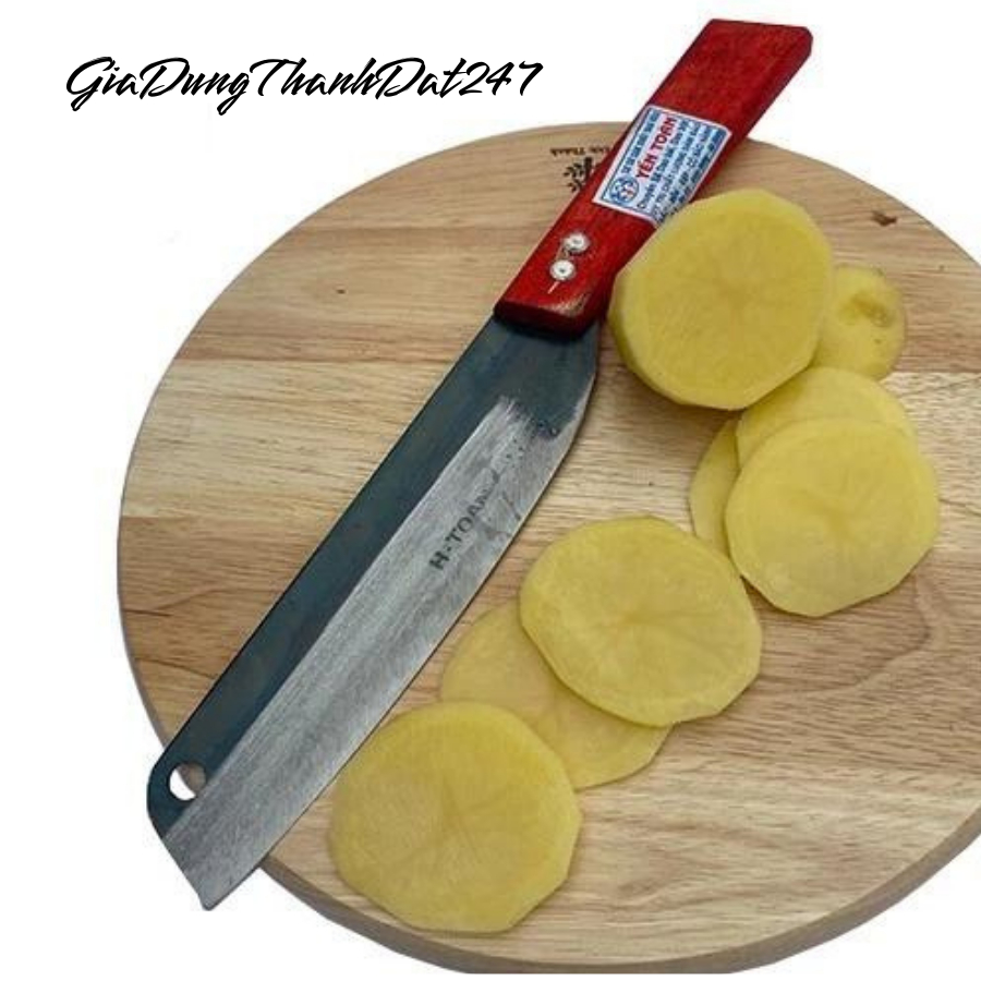 DTN060 Dao Thái Thịt Siêu Bén RÈN THỦ CÔNG Cán Gỗ - TD247