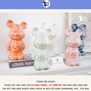 Tượng Gấu tim Mini Decor Trang Trí - Phiên bản màu Loang nghệ thuật - Size 28 cm (400%) - Vũ trụ bearbrick