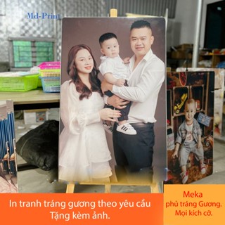 Khung ảnh gỗ tráng gương treo tường bo viền 40x60 ,50x75 ,60x90 in theo yêu cầu