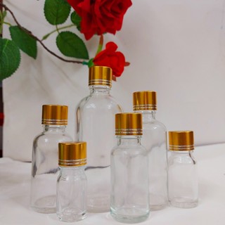 Combo 5 Chai GINGER SHOTS TRONG nắp VẶN VÀNG 5ml 10ml 15ml 20ml 30ml 50ml 100ml - Lọ đựng dầu tràm, serum, tinh dầu...