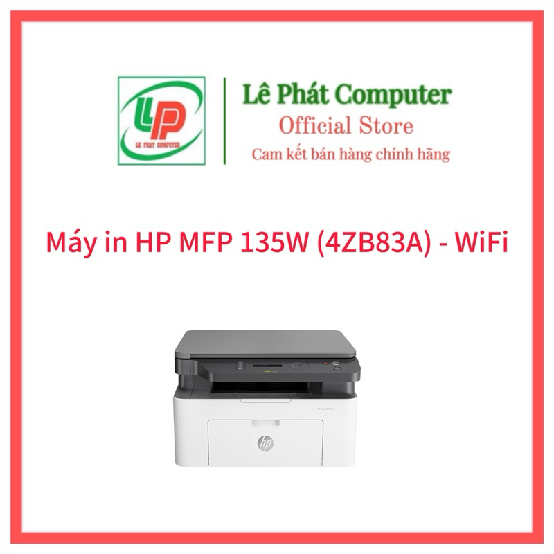 Máy in HP Laserjet MFP 135W (4ZB83A) - In - Scan - Copy - WiFi - Chính Hãng - Mới 100%