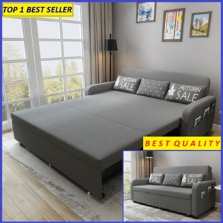 Giường ngủ thông minh gấp gọn thành ghế sofa A267 mẫu mới [CÓ VIDEO] khung thép 1m60 x 1m90cm có ngăn chứa đồ.