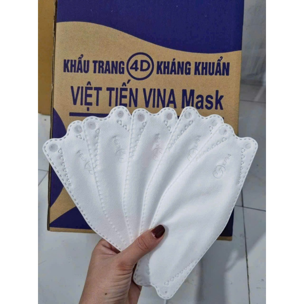 Túi 10 chiếc khẩu trang 4D KF94 công nghệ HQ, khẩu trang kháng khuẩn chống bụi