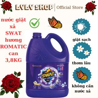 nước giặt xả swat can 3.8kg hương romatic