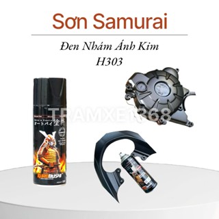 Sơn Samurai Màu Đen Mờ Ánh Kim H303 - Đen Nhám Màu Đẹp Bền Nhanh Khô Sơn Xe Máy Ô Tô Nhà Cửa