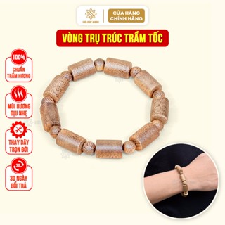 Vòng tay trầm hương trụ trúc Sơn Mộc Hương đeo tay nam nữ phong thủy may mắn bình an tài lộc
