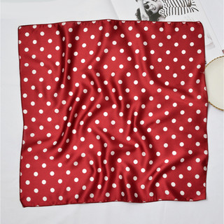 Khăn Vuông Nữ Chấm Bi Đa Năng 50x50 – Cột Tóc, Quàng Cổ, Phong Cách Vintage Sành Điệu (KTBV60)
