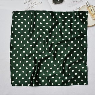 Khăn Vuông Nữ Chấm Bi Đa Năng 50x50 – Cột Tóc, Quàng Cổ, Phong Cách Vintage Sành Điệu (KTBV60)