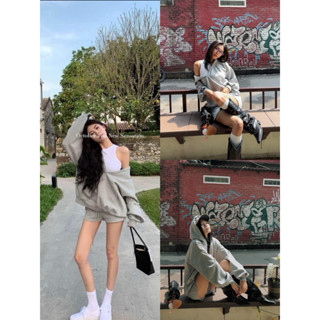 Set Bộ Nỉ Nữ, Set Đồ Nữ Áo Nỉ Hoodie Quần Short Nỉ Cotton tặng kèm áo Ba Lỗ Phong Cách Hàn Quốc