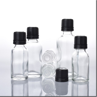 Chai GINGER SHOTS thủy tinh TRONG nắp VẶN ĐEN nhỏ giọt 5ml 10ml 15ml 20ml 30ml 50ml 100ml - Lọ đựng serum chiết tinh dầu