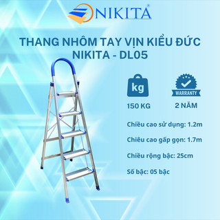 Thang ghế tay vịn, thang ghế bậc lớn, thang nhôm tay vịn nikita - dl05 - nikita outlet