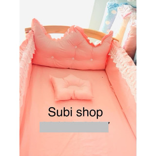 Combo quây ga+ màn cũi cho bé tặng gối chống bẹp đầu cho bé