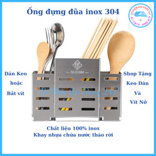 Ống đựng đũa thìa Garis dán tường, Inox 304 cao cấp dày 1mm không han rỉ, phụ kiện tủ bếp Garis