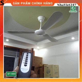 Quạt Trần Vinawind QT1400X-Có Điều Khiển-Quạt treo trần Điện Cơ Thống Nhất chắc-khỏe-êm-bền,rẻ