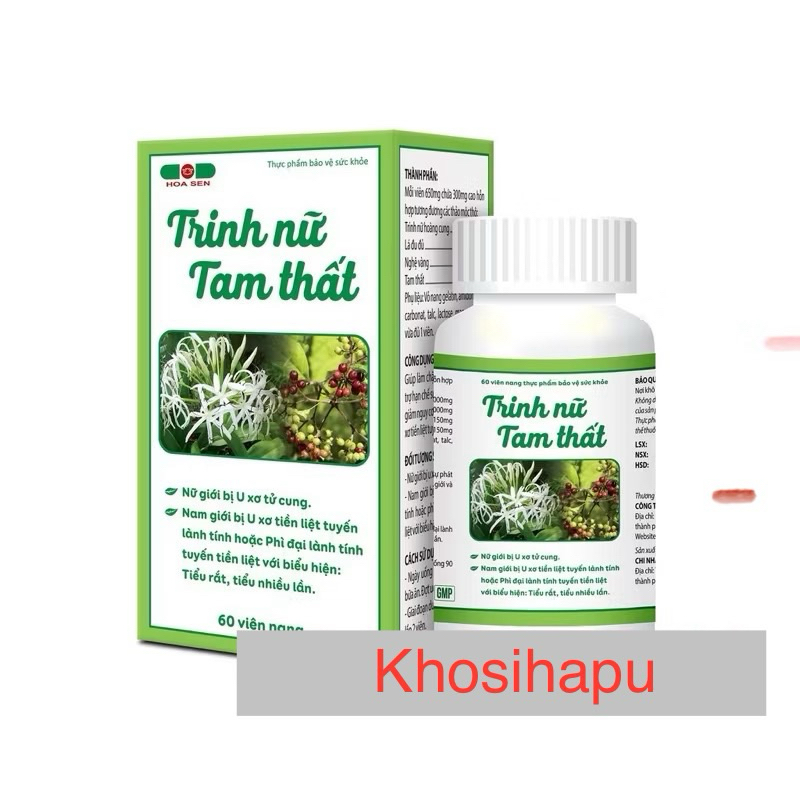 Viên uống Trinh nữ Hoàng cung 60 viên chính hãng Dược Hoa sen hỗ trợ U xơ tử cung, u lành tuyến tiền liệt hiệu quả