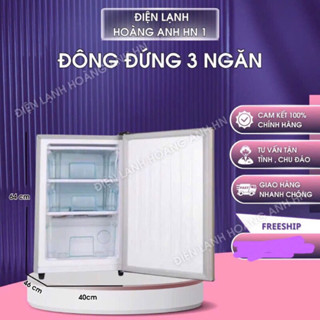 Tủ Đông đứng mini 3 ngăn,làm đông nhanh ,độ đông lạnh dàn đều, phân phối chính hãng bởi điện lạnh hoàng anh HN