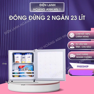 Tủ đông mini ,tủ trữ sữa mẹ, thực phẩm 23 Lít, tiết kiệm điện chính hãng điện lạnh hoàng anh HNk