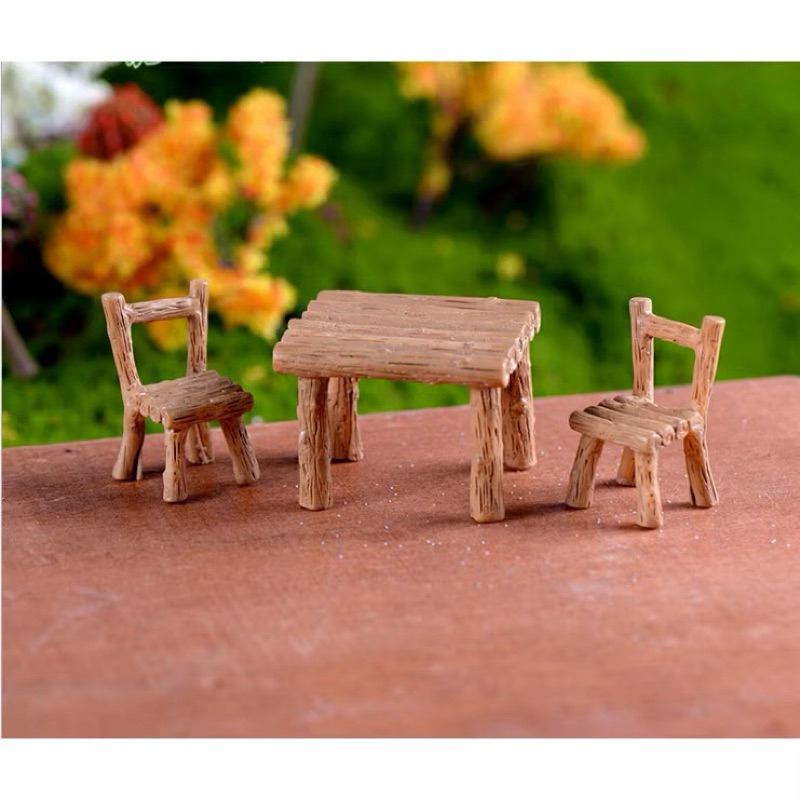 Bộ bàn ghế gỗ tiểu cảnh