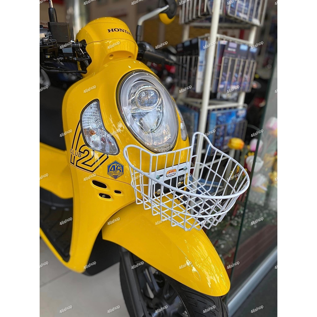Rổ xe / giỏ trước xe SCOOPY đen / trắng