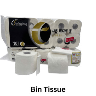 [Siêu sale] Giấy vệ sinh có lõi Hoàng Long (Lốc 10 cuộn)