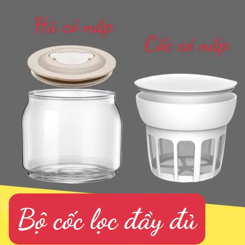 Bộ lọc tách whey làm sữa chua hy lạp/ phomai từ nấm kefir