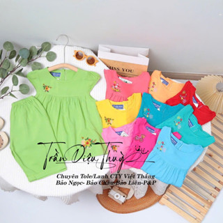 [6-20kg] Bộ lửng Hiệu Bảo Ngọc cho bé gái chất Vải Tole/Lanh Công ty Việt Thắng [Tay Búp]