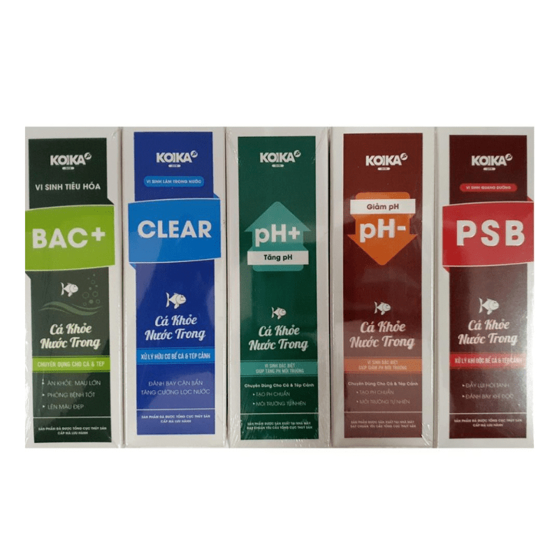 Bộ sản phẩm của cty KOIKA: Bac+, Clear, PSB