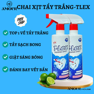 Chai xịt tẩy quần áo Trắng Tlex, Tẩy Sạch Mọi Vết Bẩn Cứng Đầu, Tẩy mốc, Vết Ố, Vết Mực..