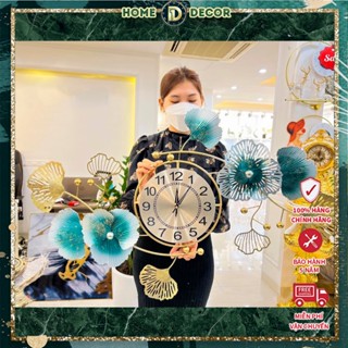  Đồng Hồ Treo Tường Decor Trang Trí Nhà Cửa - Nhập Khẩu Chính Hãng Cao Cấp - Mẫu  Lá Bạch Quả Tài Lộc  - D1HOME - GN11 