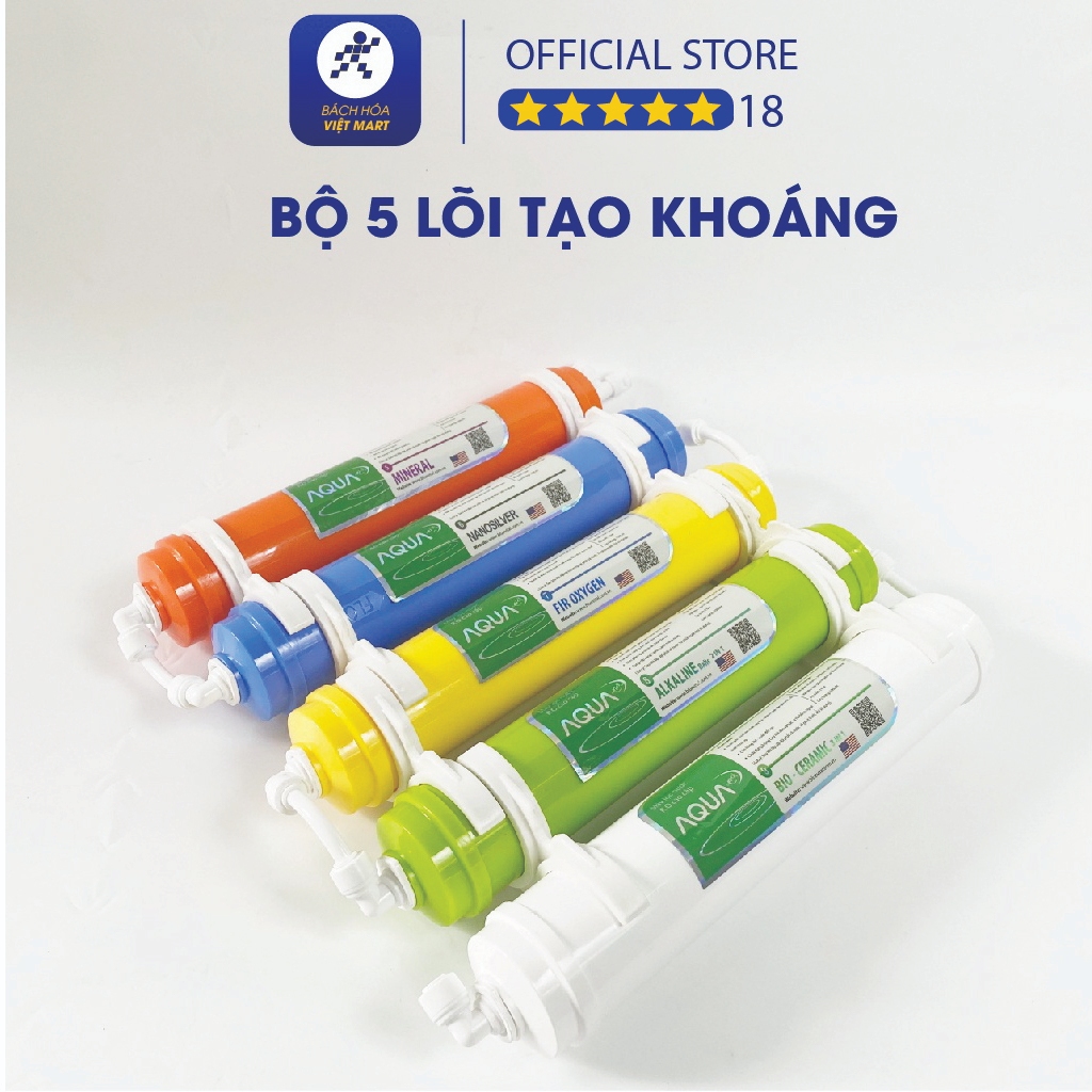 Bộ Lõi Tạo Khoáng AQUA 5 6 7 8 9 10 Chính Hãng Dùng Cho Các Dòng Máy Lọc Nước RO - NANO