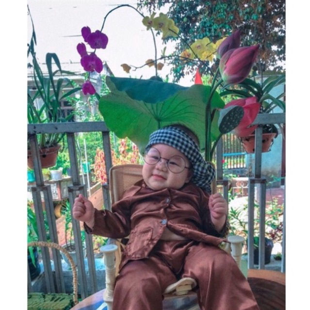 bộ quần áo bà ba cho bé trai bé gái ( đủ size- đủ màu) chất lụa siêu mát