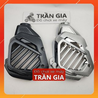 Ốp che két nước xe Sh Mode 2013-2014-2015-2016-2017-2018-2019 - che quạt gió xi inox cacbon sh mo nữ phụ kiện trang trí