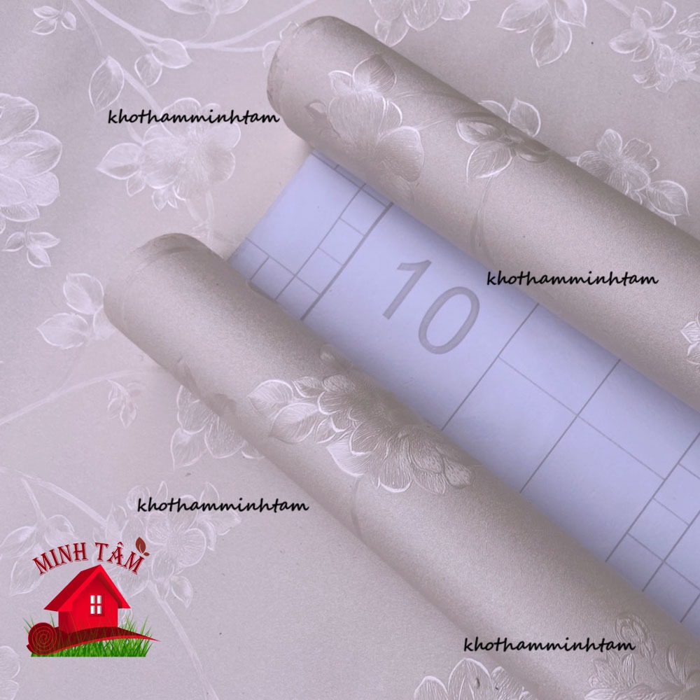 [60cmx1m] Decal Vân Hoa In Nổi Khổ 60cm
