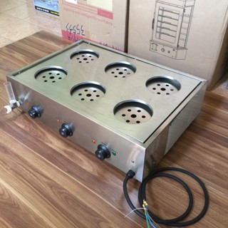  Bếp hấp dimsum 6 xửng lò hấp disum 6 lỗ hấp bánh bao xíu mại há cảo... sử dụng điện công suất 4.5KW 