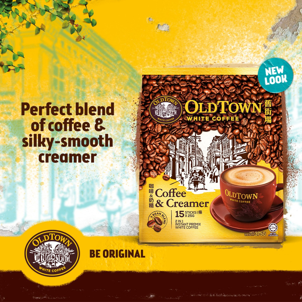 Cà phê trắng OldTown Coffee & Creamer Malaysia - Cà phê trắng không đường 2 in 1