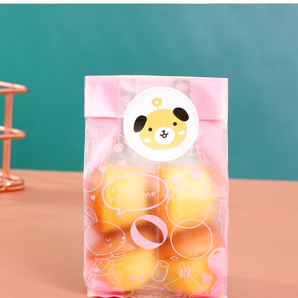 Combo 50 túi đựng bánh kẹo hoạt hình dễ thương kute 7*14+3.5cm - Phukientuiloc