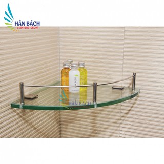 Kệ kính phòng tắm góc (Inox 304 & Kính cường lực 10 ly)