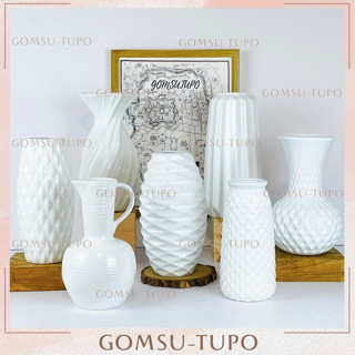 Lọ Hoa Men Sương Trắng - Bình Hoa Tràng Trí - Gốm Sứ TUPO Decor - gomsutupo