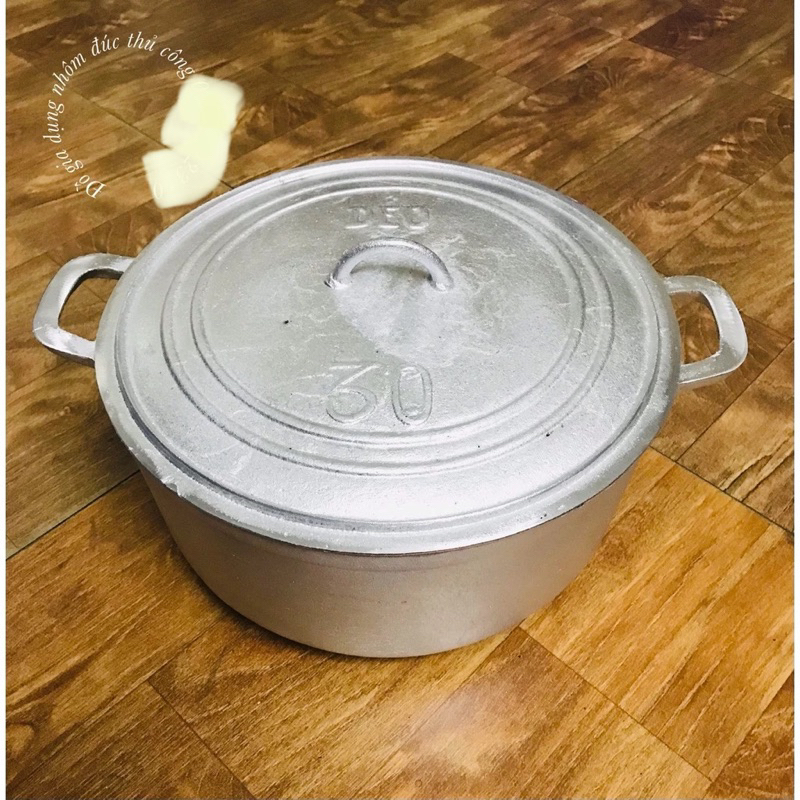 Nồi gang, xoong gang đúc thủ công làng nghề số 30 [đk30cm]