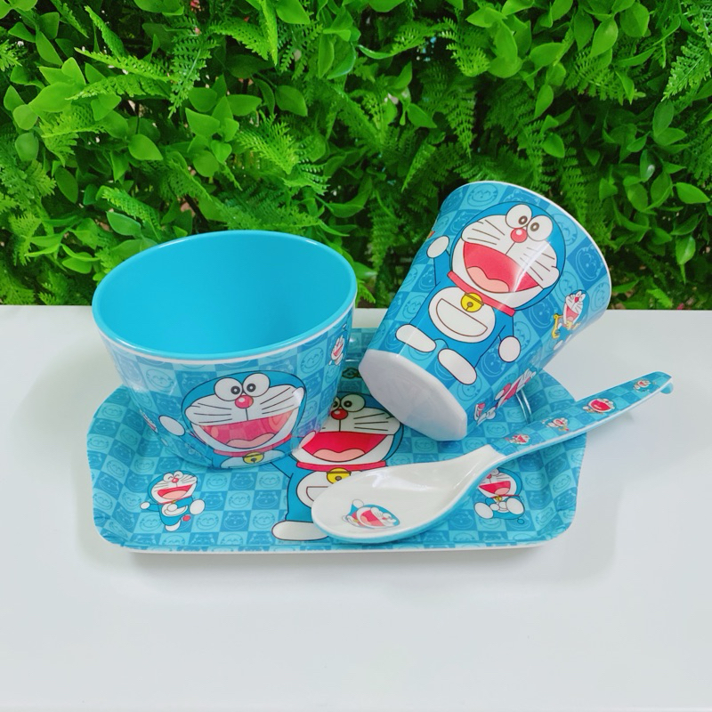 Set tô chén muỗng ly Doremon Doraemon