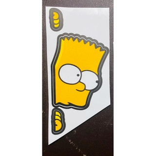 Sticker Simpson vàng lấp ló,trang trí xe, nón , đàn...Decal 3 lớp cao cấp, chống nước, không bay màu