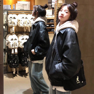 [50c đầu giá rẻ nhất] Áo Khoác Da Trơn Màu Đen Cá Tính