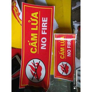 {TEM DECAL CHỮ CẤM LỬA (NO FIRE) dán trang trí xe tải
