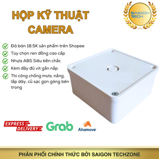 [HCM - Hỏa tốc] Hộp kỹ thuật camera bằng nhựa chắc chắn, lắp đặt ngoài trời không sợ mưa nắng đầy đủ ốc vít