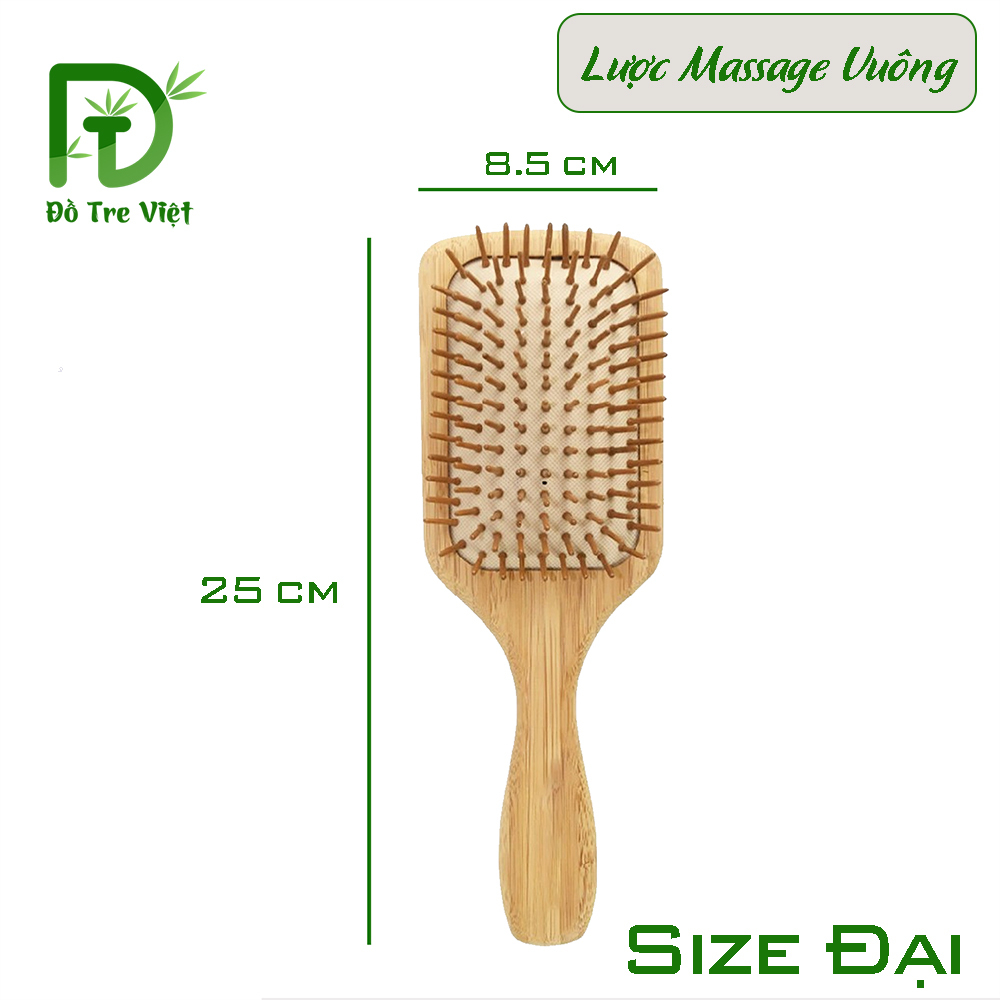 Lược chải tóc Massage tăm tre cán TRE