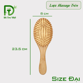 Lược chải tóc Massage tăm tre cán TRE