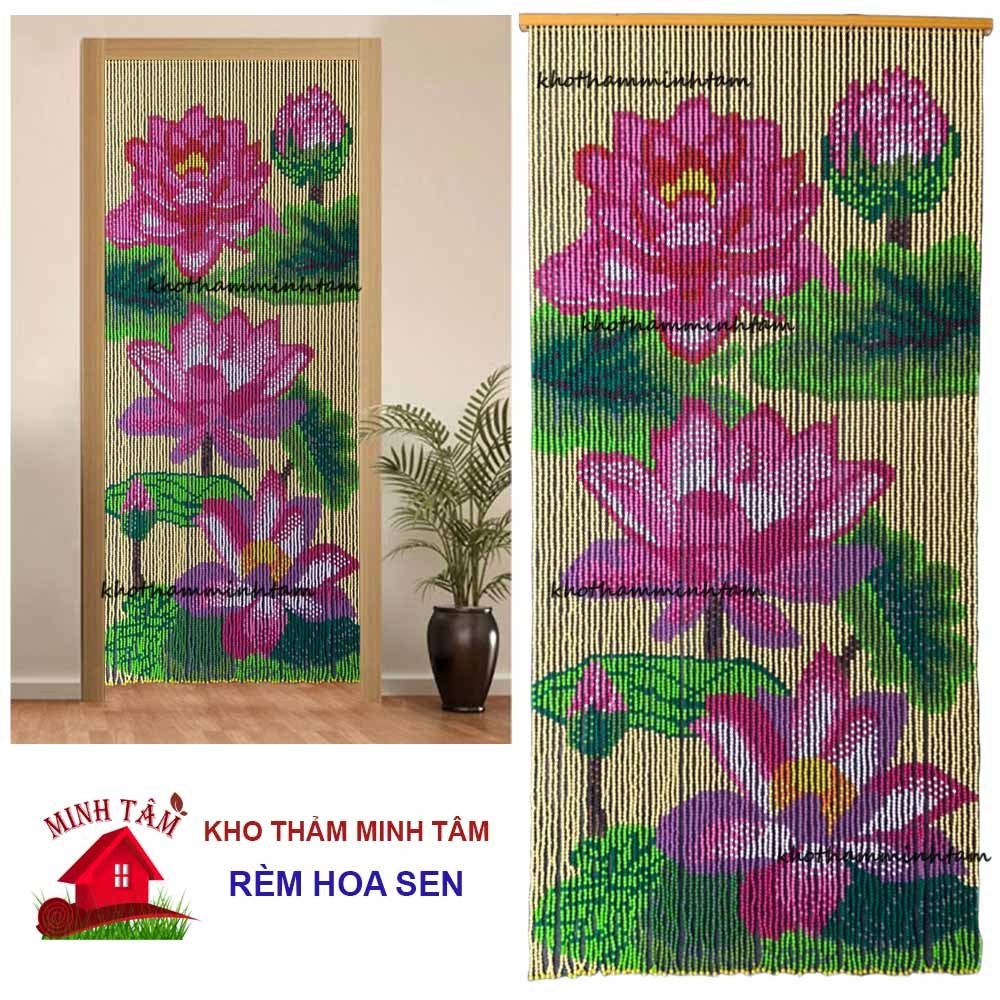 [1mx2m] Màn, Rèm, Hạt Nhựa Hoa Sen.