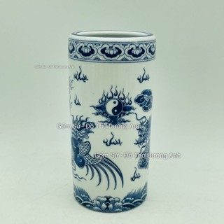  Ống cắm hương lam  ống cắm nhang  ống đựng hương 